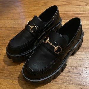 Black loafers